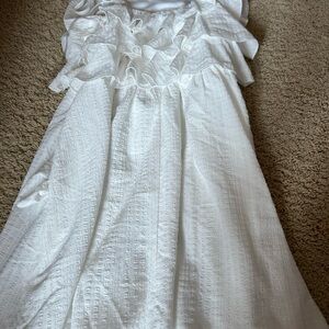 Speechless White Ruffled Eyelet Dress